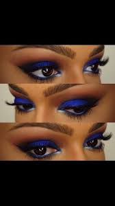 Black And Blue Eyeshadow I Have Always Hated Blue Eyeshadow Until I Saw This Picture Eye Makeup Skin Makeup Dark Skin Makeup