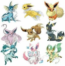 Eevee Evolutions Flareon Jolteon Glaceon Leafeon Umbreon Espeon Sylveon Vaporeon Mega Evolutions Pokemon Dessin Pokemon Pokemon Evoli Pokemon