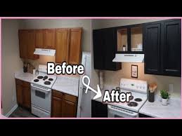 I make a lot of my own diy dollar tree farmhouse decor and the kitchen is my favorite place to use dollar tree diy farmhouse tutorials in 2020. Peel Stick Wood Cabinets Renter Friendly Hack Youtube Rental Kitchen Makeover Renters Diy Rental Home Decor