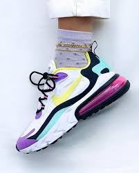 Nike Air Max 270 React Gs Bright Violet At6174 101 In 2020 Nike Nike Air Shoes Nike Air Max