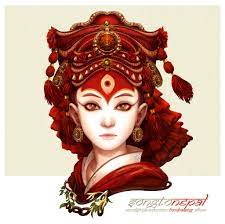 Kumari Devi By Narm Nepal Art Goddess Art Culture Art