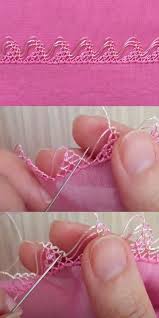 Duz Pembe Yazmaya Yeni Sirali Igne Oyasi Anlatimli Yapilisi Yazma Boncuklu Desenler Oya