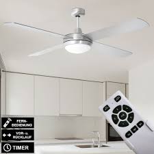 Im vorwärtslauf ist der ventilator für den sommer gerüstet, im winter bietet sich der rückwärtslauf an. Decken Ventilator Raum Kuhler Lampe Timer Lufter Fernbedienung Silber V Tac 7918 Etc Shop