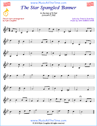 The french horn has a beautiful mellow tone that blends well with other instruments. The Star Spangled Banner French Horn Sheet Music