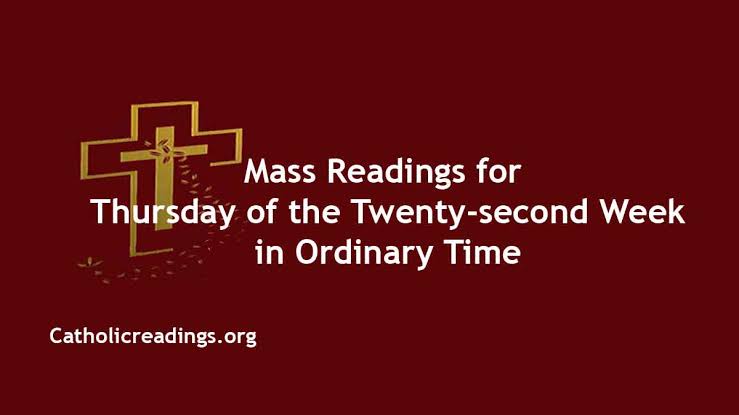 Catholic Daily Mass Readings for Thursday 2 September 2021