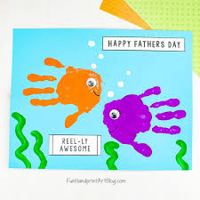 Rise and shine coffee cup card Free Printable Father S Day Fishing Card Craft Fun Handprint Art