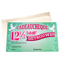 Paper Dreams Cadeau Cheque Met Tekst 12 5 Jaar Getrouwd