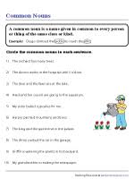 Looking for some common and proper noun worksheets you can download and print for free? Noun Worksheets