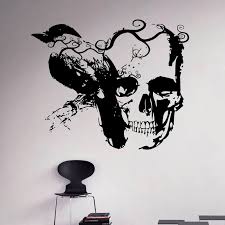 Mad hatter vintage alice in wonderland tea party coaster is a great complement to any home décor. Gothic Raven And Sugar Skull Wall Decal Vinyl Sticker Art Decor Home Interior Housewares Room Bedroom Decoration A713 Wall Stickers Aliexpress