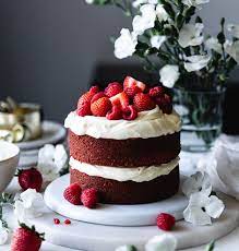 To frost the entire outside of the cake i used a simple vanilla swiss's meringue buttercream. Red Velvet Cake With Silky Cream Cheese Frosting By Devamadeo Quick Easy Recipe The Feedfeed