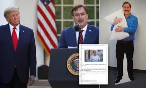 6 1/2 x 2 1/2 sized bobblehead of mike lindell. Mike Lindell My Pillow Ceo And Friend Of Donald Trump Has Settled Over A Dozen Lawsuits Daily Mail Online