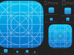 Mobile template wireframe for app development realistic 3d illustration. Ios7 Icon Template Psd Freebiesbug