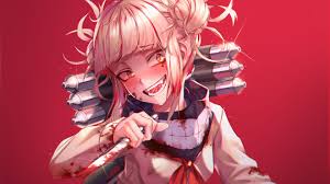 It is purple and black in coloration with blue muscle in the abdominal region. 5089365 3840x2160 Smile Blonde Blood Orange Eyes Himiko Toga My Hero Academia Knife Anime Girl Wallpaper Jpg Cool Wallpapers For Me