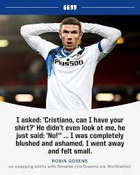 Join the discussion or compare with others! Espn Fc Cristiano Ronaldo Left Robin Gosens Hanging When He Asked For His Shirt Facebook