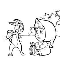 Masha and the bear coloring pages (100) for kids printable. Colorint