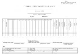 Noul Tabel De Evidenta A Timpului De Munca Aprobat Editorial Monitorul Fiscal Fisc Md