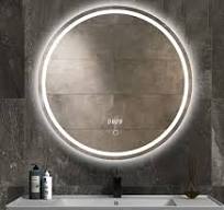 [Hot Item] LED Lighted Makeup Mirror Brightness Defogger Ultra-Thin Wall  Mounted Backlit Mirror