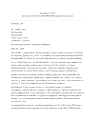 Cover letters are your first impression, so make it a good one. Free Physician Assistant Cover Letter Template Example On Resumethatworks Com