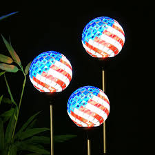 Led american flag 3 x5. Solar Usa Flag Ball Led Lights Mosaic Americana Globe Garden Stake Landscape Landscape Walkway Lights Home Garden