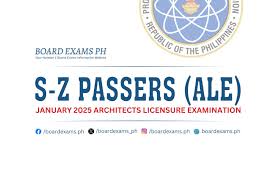 S-Z PASSERS: January 2025 Architects Licensure Exam (ALE)