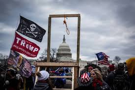 Image result for Images of hangman's noose outside Capitol Building riot