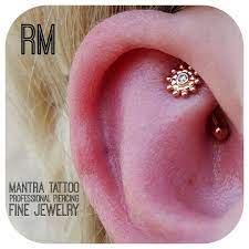 Randy Mickulesku On Instagram Fresh Rook Piercing With A 18k Yellow Gold Sabrina End From Anatometalinc I Love The Way These Look In This Spot Thanks For