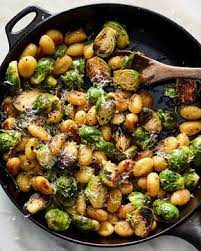 Gnocchi Brussels Sprouts Brown Butter All Of Your Favorites In One Skillet Baked Dinner Recipes Chicken Dinner Recipes Easy Chicken Dinner Recipes