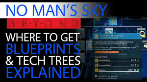 no mans sky beyond blueprints guide tech trees technology building crafted trade goods