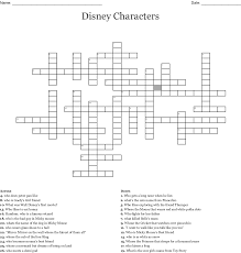 Of printable word search and find puzzles! Disney Characters Crossword Wordmint