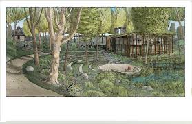 frick env cntr rendering parking design wetland hill park
