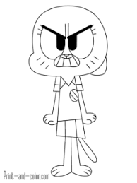 The Amazing World Of Gumball Coloring Pages Boyama Sayfalari Cizim Fikirleri Cizimler