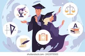 Choice Future Profession By Graduates Young Stock Vector (Royalty Free)  2415970503 | Shutterstock
