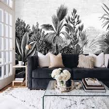 Black And White Leaf Peel And Stick Wallpaper Black And White Jungle Wallpaper Rainforest Landscape Wall Mural Removable Wallpaper Tropical Self Adhesive Wallpaper Peel And Stick 153 Jungle Wallpaper Mural Wallpaper Patterned Paint Rollers