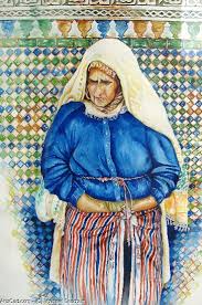 Oeuvre >> Youssef Saadoun >> femme de chaouen