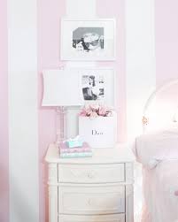 Pink And White Striped Wall Pink Aesthetic Pinkaesthetic Pink Walls Pink Decor Feminine Home Feminine De Pink Walls Girls Room Pink Room Pink Accent Walls