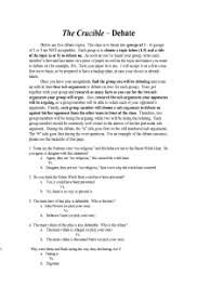 The Crucible Small Group Debate Activity A Small Group Literature Activities English Teacher High School Teaching Literature High School Literacy