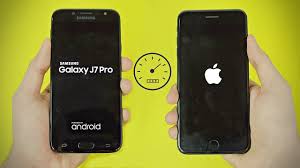 Samsung Galaxy J7 Pro 2017 Vs Iphone 7 Plus Speed Test 4k Youtube