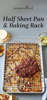 Half Sheet Pan Baking Rack Set Half Sheet Pan Half Sheet Pan Recipes Bacon In The Oven