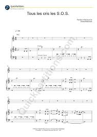 Tous les cris les s.o.s. Imprimez La Partition Piano De Daniel Balavoine Tous Les Cris Les S O S Partition Digitale A Imprimer A L Partition Daniel Balavoine Partitions A Imprimer