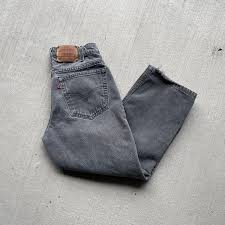 Levis 550 Vintage Black Cropped Jeans | W 30 In - Etsy