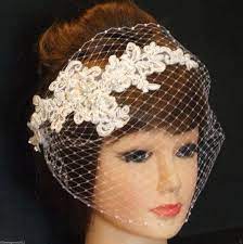 Birdcage Veil White Ivory Bandeaue Veil Lace Fascinator Etsy Fascinator Bridal Accessories Flower Fascinator