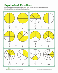 Fun Fractions Worksheet Education Com Fractions Worksheets Equivalent Fractions Fractions