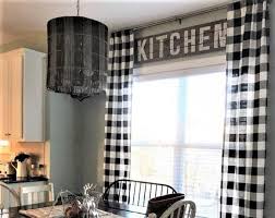 Black And White Buffalo Check Curtains Amazon Black And White Buffalo Check Curtains 24 Width And 50 Width Options Rod Pocket Options For Cotton Or Blackout Lining Buffalo Check Curtains Check Curtains French Country Kitchens