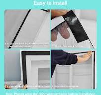 Timizi Fly Screen Gauze Transparent 110 x 150 cm with Velcro ...
