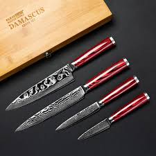 Kitchen knife guides expert guides & videos. Profession 67 Layer Damascus Steel 4pc Chef Knife Set Beautiful Bamb Kleva Range Everyday Innovations