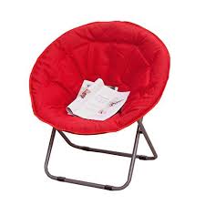 Wwh Moon Chair Sun Lounger Lazy Chair Radar Chair Recliner Folding Chair Round Chair Sofa Chair Color Red