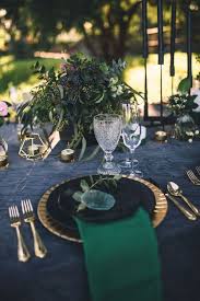 Emerald green and gold wedding flowers. Go Green For Your March Wedding Decor Ideas Flowers More