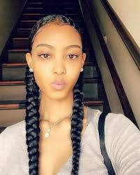 Black hair is often seen as a shade that's sexy, mysterious and dramatic. Pinterest Autumn Buh Natural Hair Styles Hair Styles Lemonade Braids Hairstyles