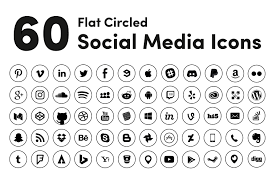 Black Circled Social Media Icon Social Media Icons Media Icon Social Media Template