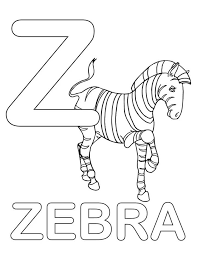 Free printable dot marker coloring pages help children learn more about letters.this set includes cute images of food & drink, one for each. Zebra Letter Z 2 Coloring Page Free Printable Coloring Pages For Kids